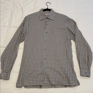 Ermenegildo Zegna Cotton Cashmere Plaid Flannel Button Down Shirt